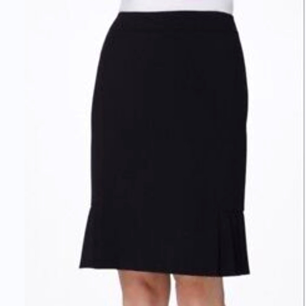 Tahari black pencil pleated skirt sz 4P *K - Picture 1 of 10
